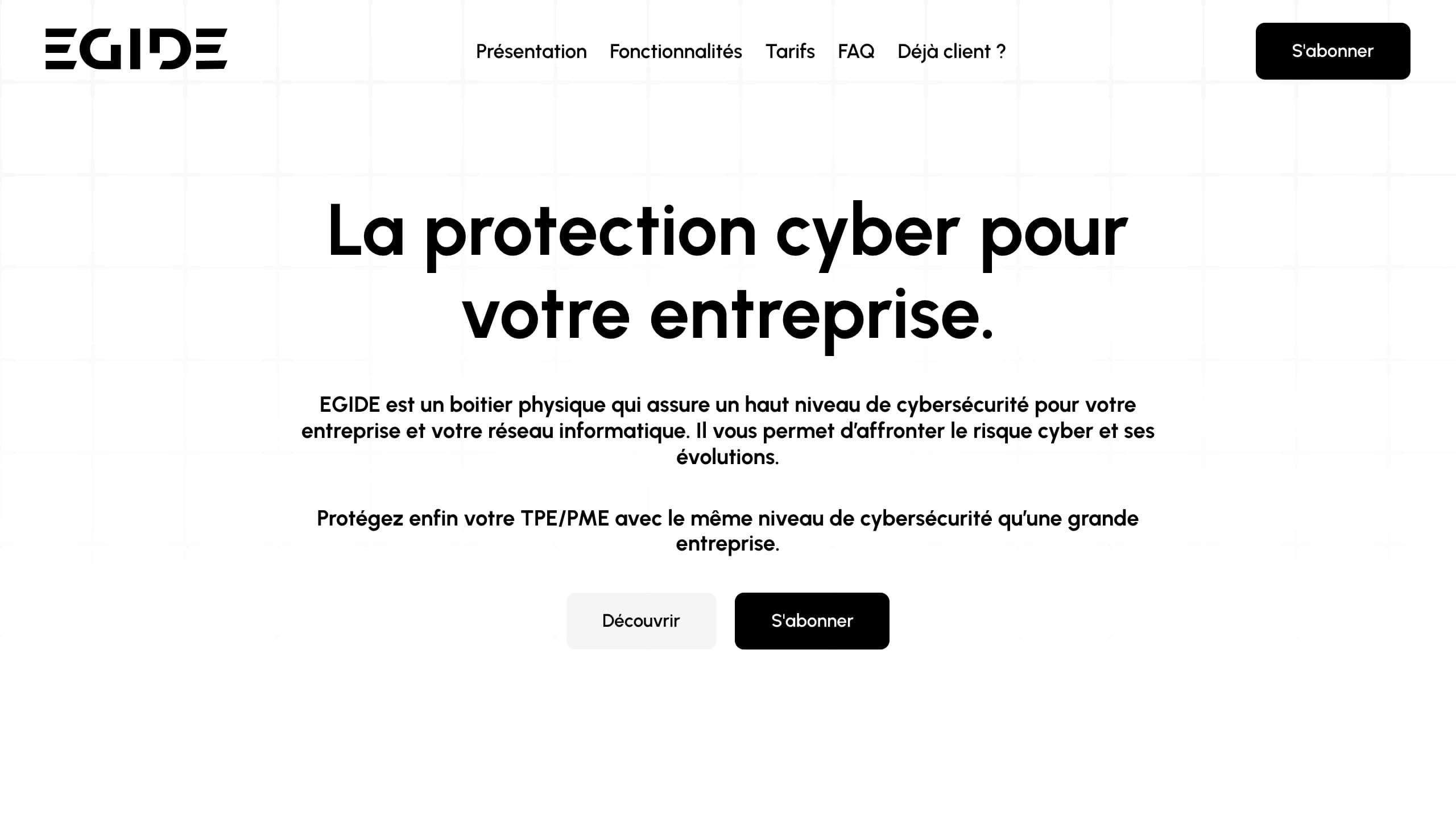 EGIDE - Appliance de cybersécurité pour PME